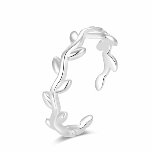 Beneto Strieborný prsteň na nohu s lístočkami AGGF495