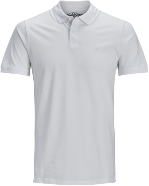 Jack&Jones Pánske polo triko Slim Fit JJEBASIC 12136516 White S
