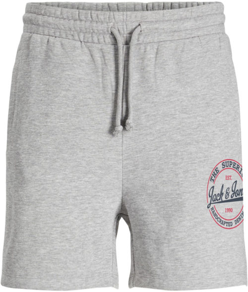 Jack&Jones PLUS Pánske kraťasy JJIBRAT 12207222 Light Grey Melange 46