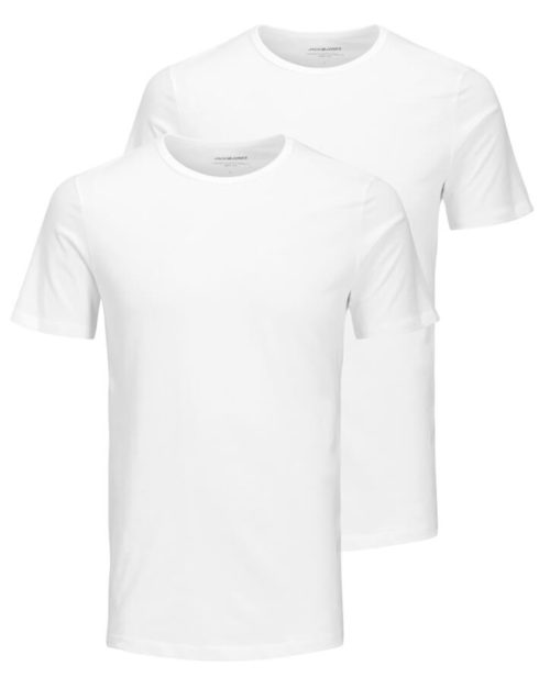 Jack&Jones 2 PACK - pánske tričko JACBASIC Regular Fit 12133913 White XXL