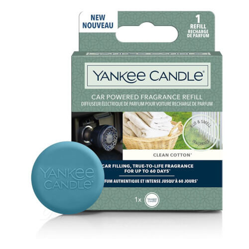 Yankee Candle Náplň do difuzéra do zásuvky auta Car Powered Clean Cotton 1 ks