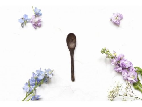 zKokosu Lyžica z ebenového dreva